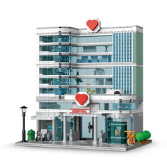 1350pcs Hospital Architecture Model Building Blocks DIY MOC Bricks Toys