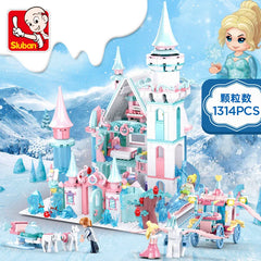 1314PCS Ice Snow World Series Building Blocks Magical Castle Bricks Set Toys