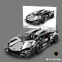 1280Pcs Lamborghini Sports Car Building Blocks Bricks DIY Racing Vehicle  Toys