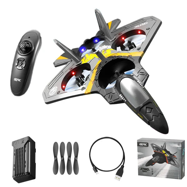 Control the RC Airplane – 2.4GHz Gravity Sensor Stunt Glider LED Jet!