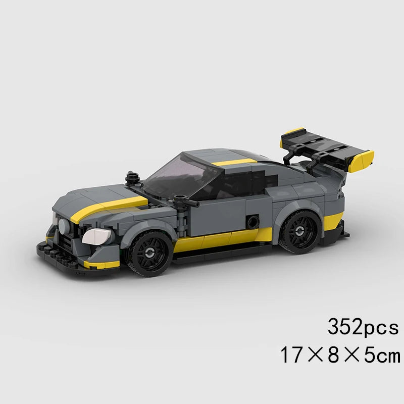 352pcs Technical C63 MOC Car Classical Race F1 Vehicle Model Building Block Toys
