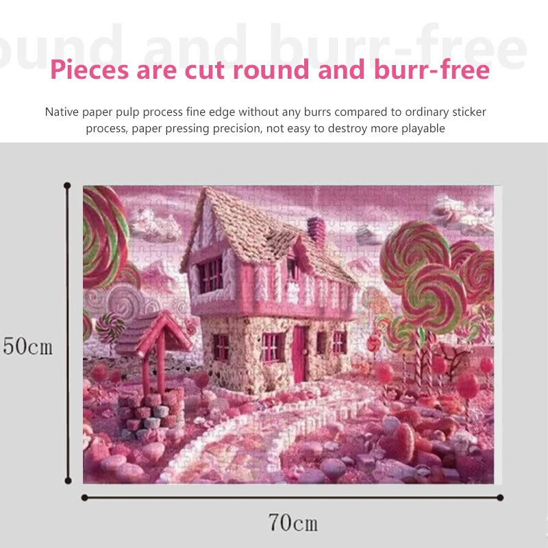 Build The Paper Pink Candy House – Jigsaw Puzzle Toy!