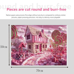 Build The Paper Pink Candy House – Jigsaw Puzzle Toy!