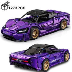 1273PCS Technical Purple McLaren Sport Car Building Blocks Vehicle Bricks Toys