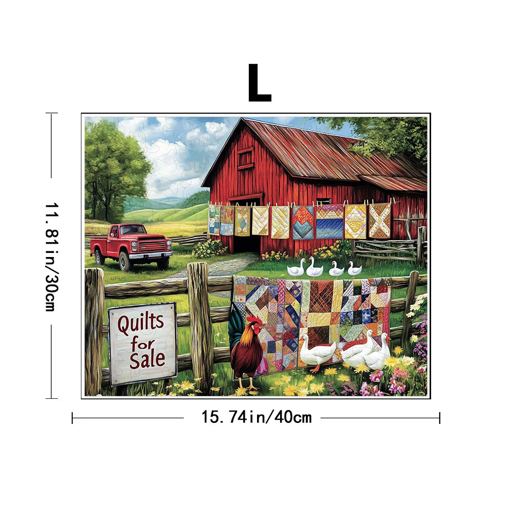 Build The Wooden Green Countryside Farm – Jigsaw Puzzle Toy!