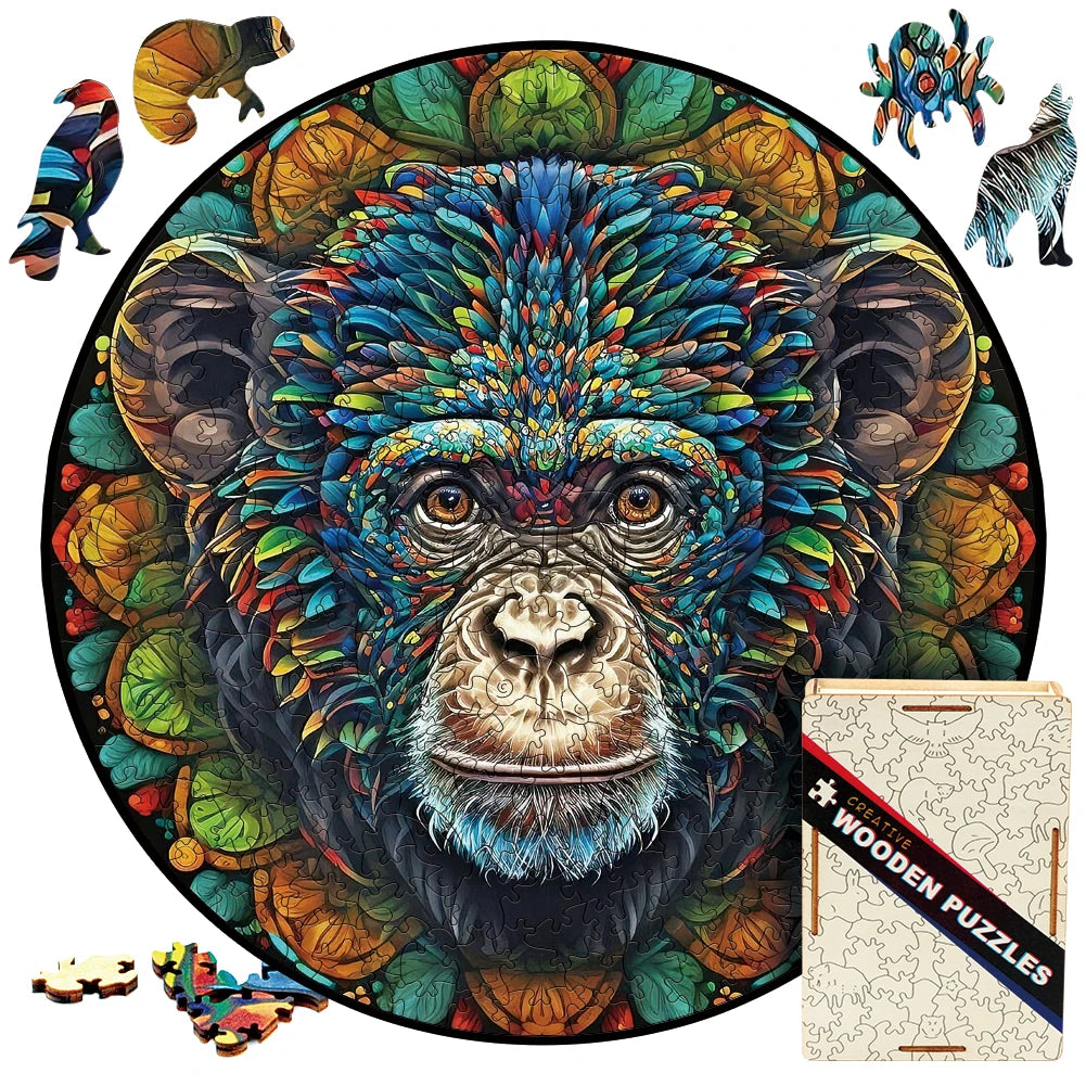 Build The 3D Wooden Beautiful Chimpanzee – Animal Jigsaw Puzzle Toy!