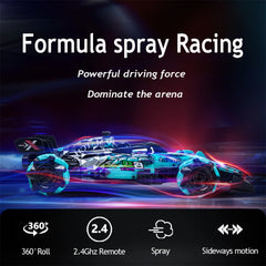 2.4G RC Drift Car Remote Control Stunt Spray Racing Formula 1 Racing Car