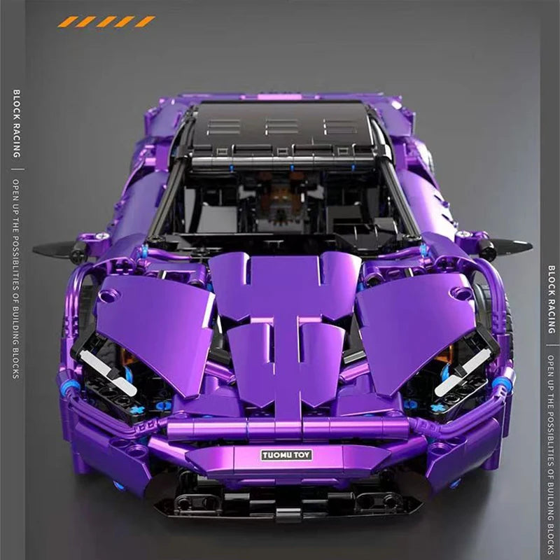 1273PCS Technical Purple McLaren Sport Car Building Blocks Vehicle Bricks Toys