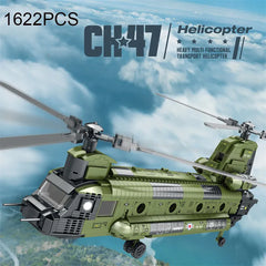 1622PCS Transport Plane Building Blocks Military Armed Helicopter Bricks Toys