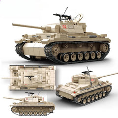 959Pcs Military Weapons PzKpfw-IIISd.Kfz.14 Tank Model Building Blocks Brick Toy