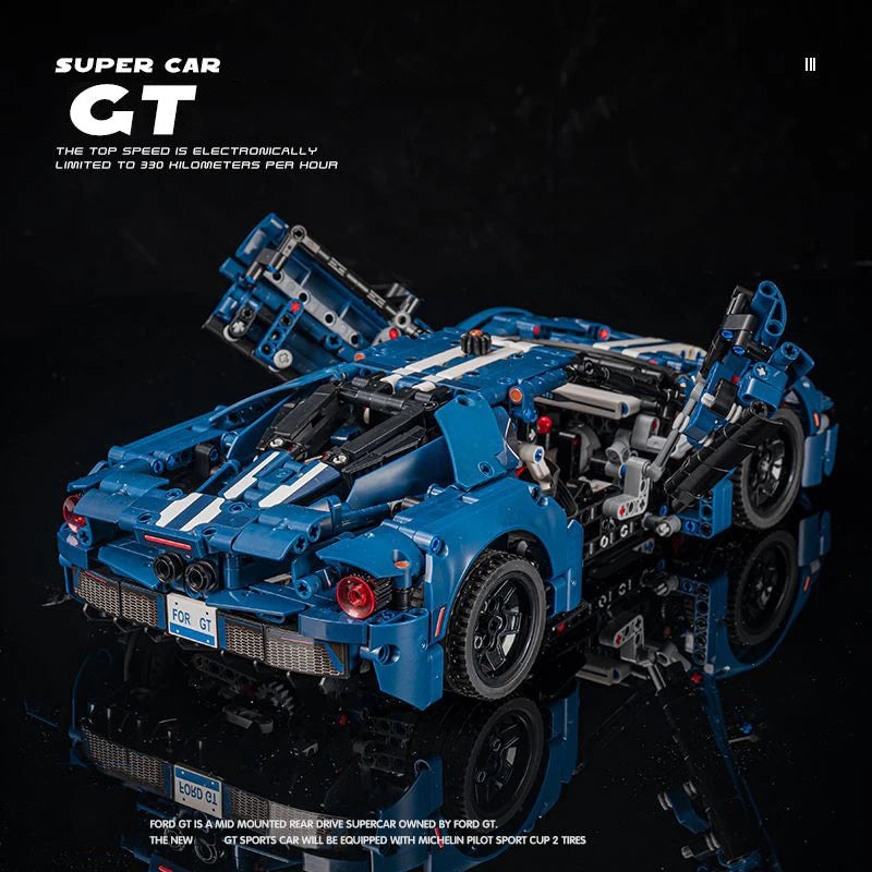 Build the Ford GT Muscle Race Car – MOC Vehicle Model Block Set!