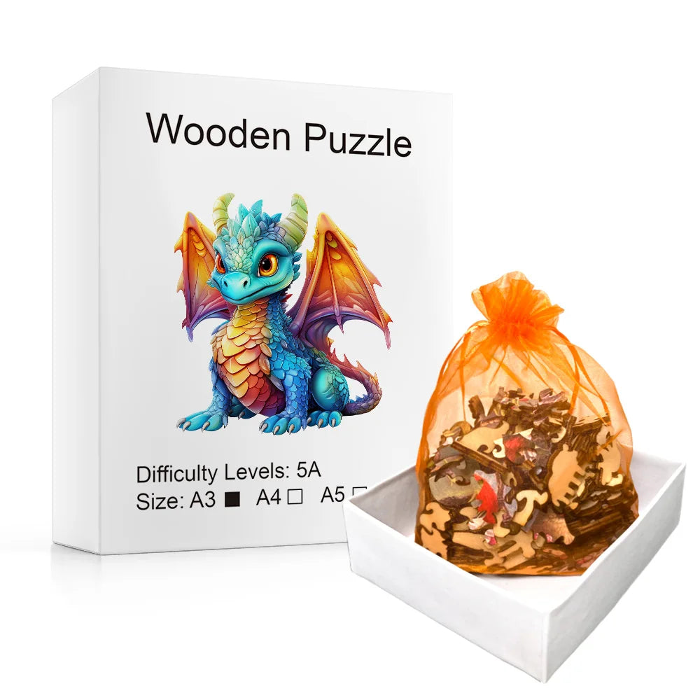 Build The 3D Wooden Beautiful Dragon – Animal Jigsaw Puzzle Toy!