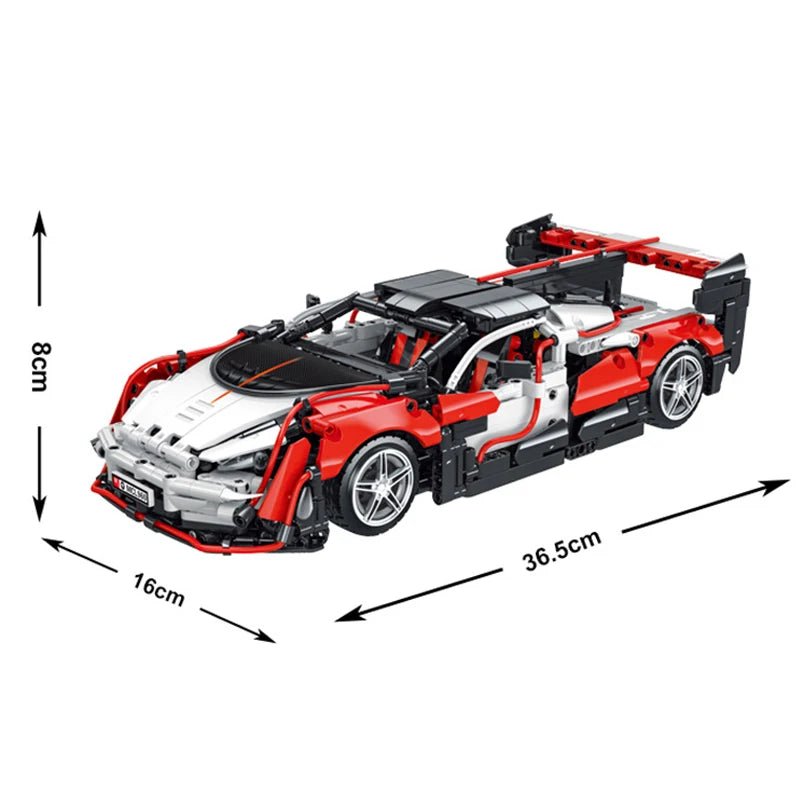 1529PCS Technical McLaren Sabre Sports Car Building Blocks Vehicle Bricks Toys