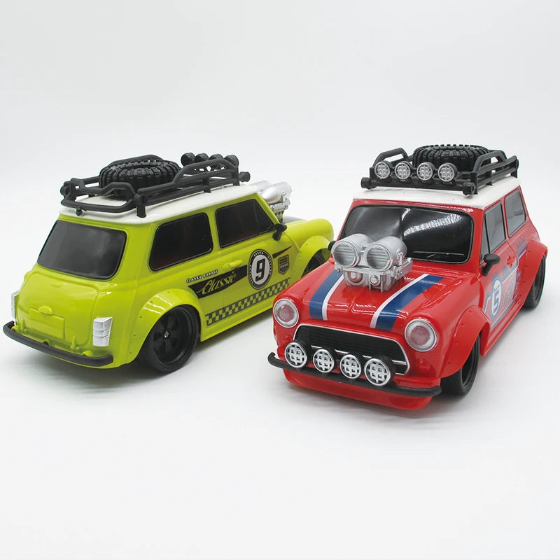 Drive the 1:18 Retro MINI RC Car – 4CH, High-Speed Modified Vehicle!