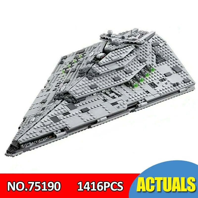 1416pcs First Order Destroyer Space Fighter Spaceship Building Blocks Bricks Toys