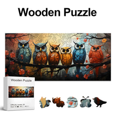 Build The Wooden Beautiful Owl Family –Jigsaw Puzzle Toy!