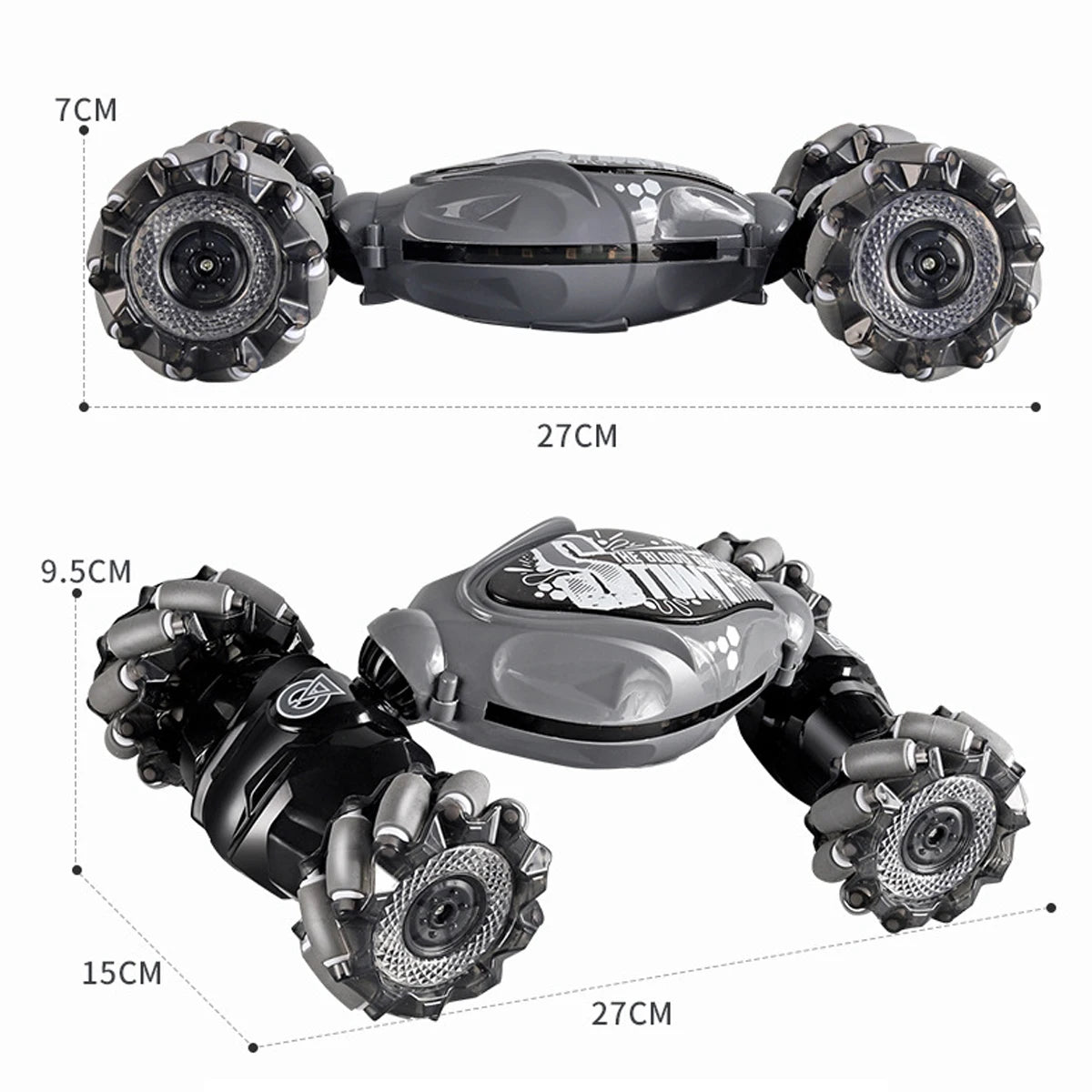 4WD 1:16 Stunt RC Car With LED Light Gesture Induction Deformation Twist Climbing Radio Controlled Car Electronic Toys