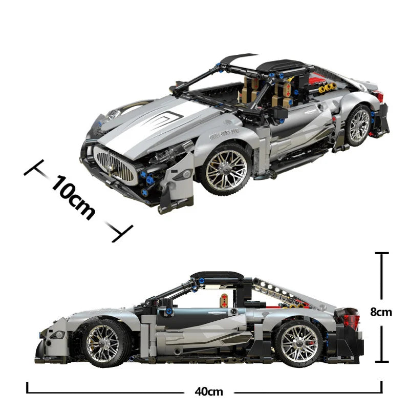 1438Pcs Racing Sport Car Model Building Blocks Supercar Speed Vehicle Bricks Toys