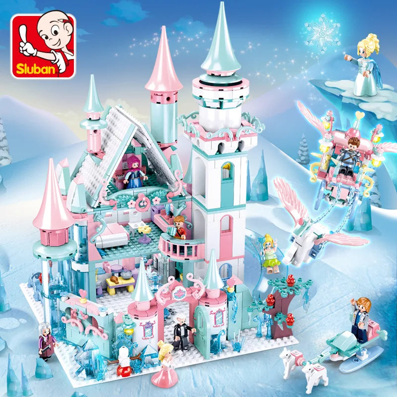 1314PCS Ice Snow World Series Building Blocks Magical Castle Bricks Set Toys