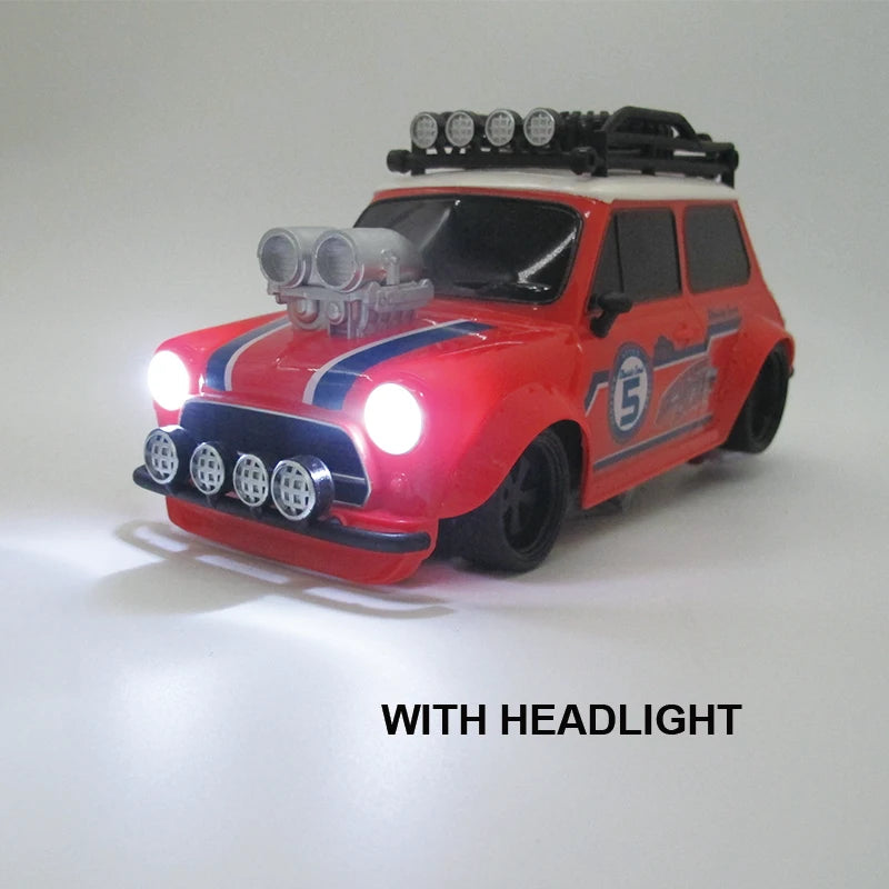 Drive the 1:18 Retro MINI RC Car – 4CH, High-Speed Modified Vehicle!