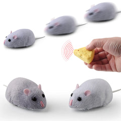 Wireless Remote Plush Mouse Toy Simulation Infrared Rat Model Training Kitten Indoor Playing Toy