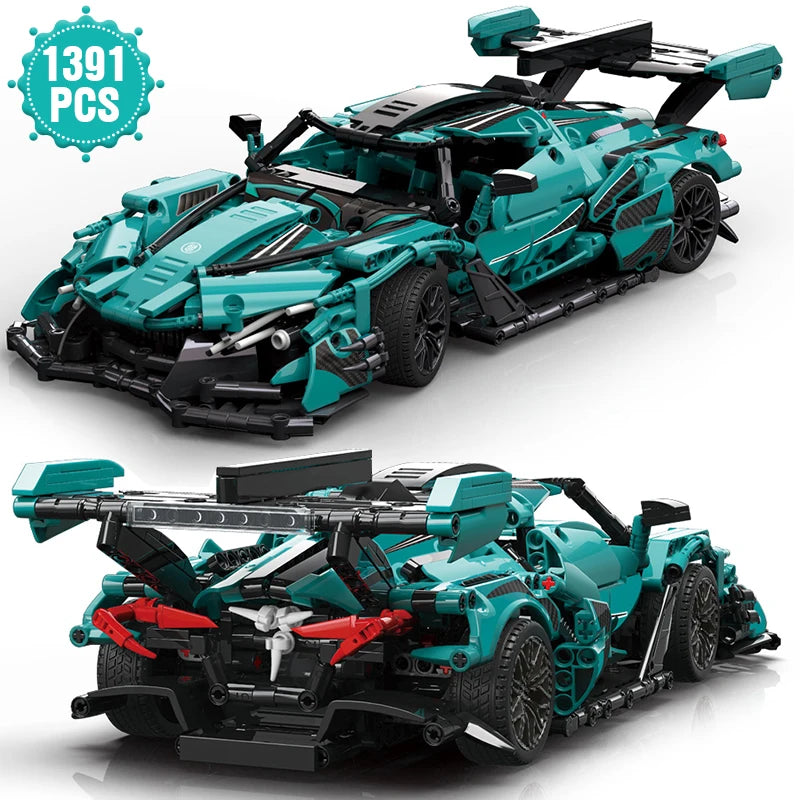 1391pcs Technical Supercars Model Building Blocks Vehicle Racing Car Bricks Toys