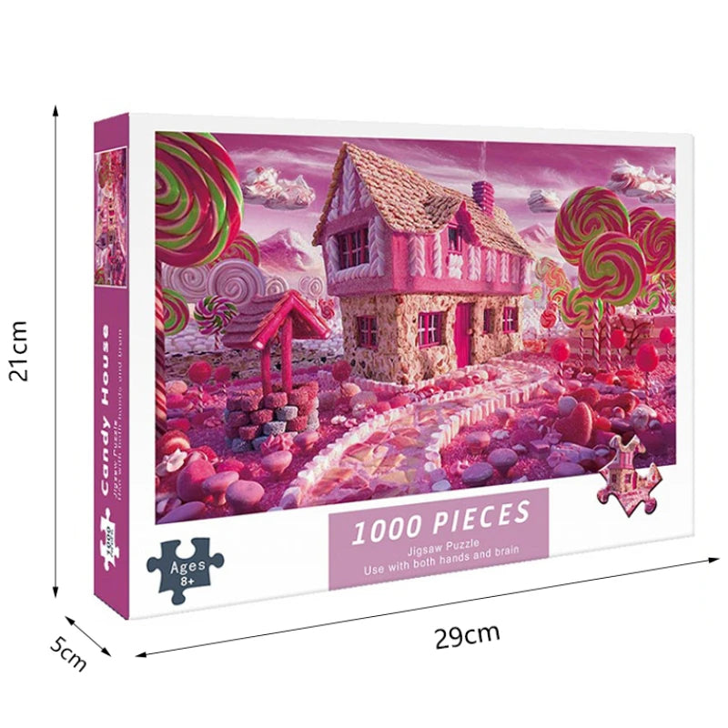 Build The Paper Pink Candy House – Jigsaw Puzzle Toy!