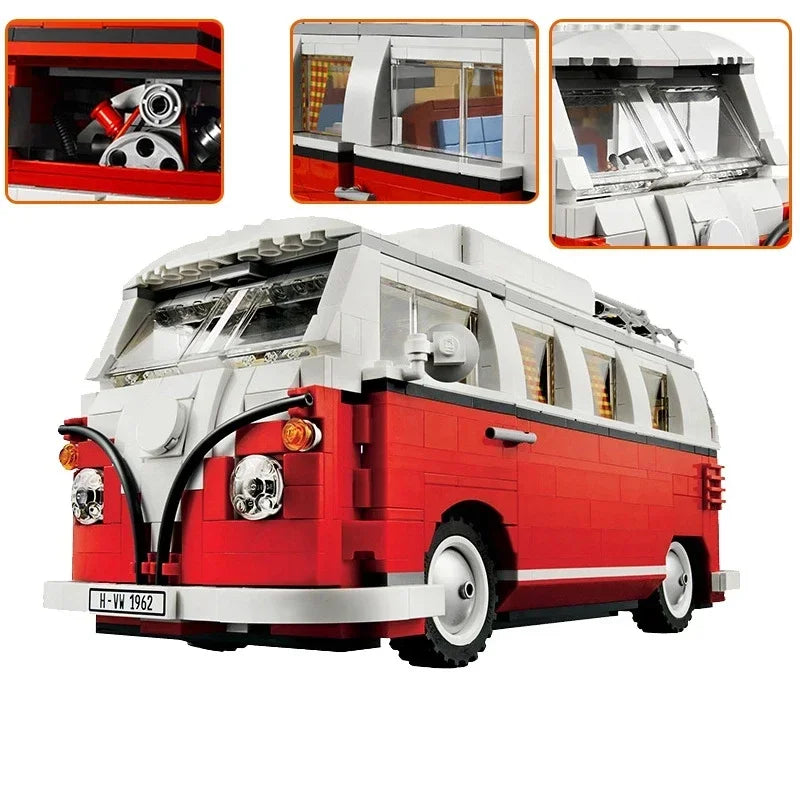 Build the Volkswagen T1 Camper Van – High-Tech Bus Blocks Toy Set!