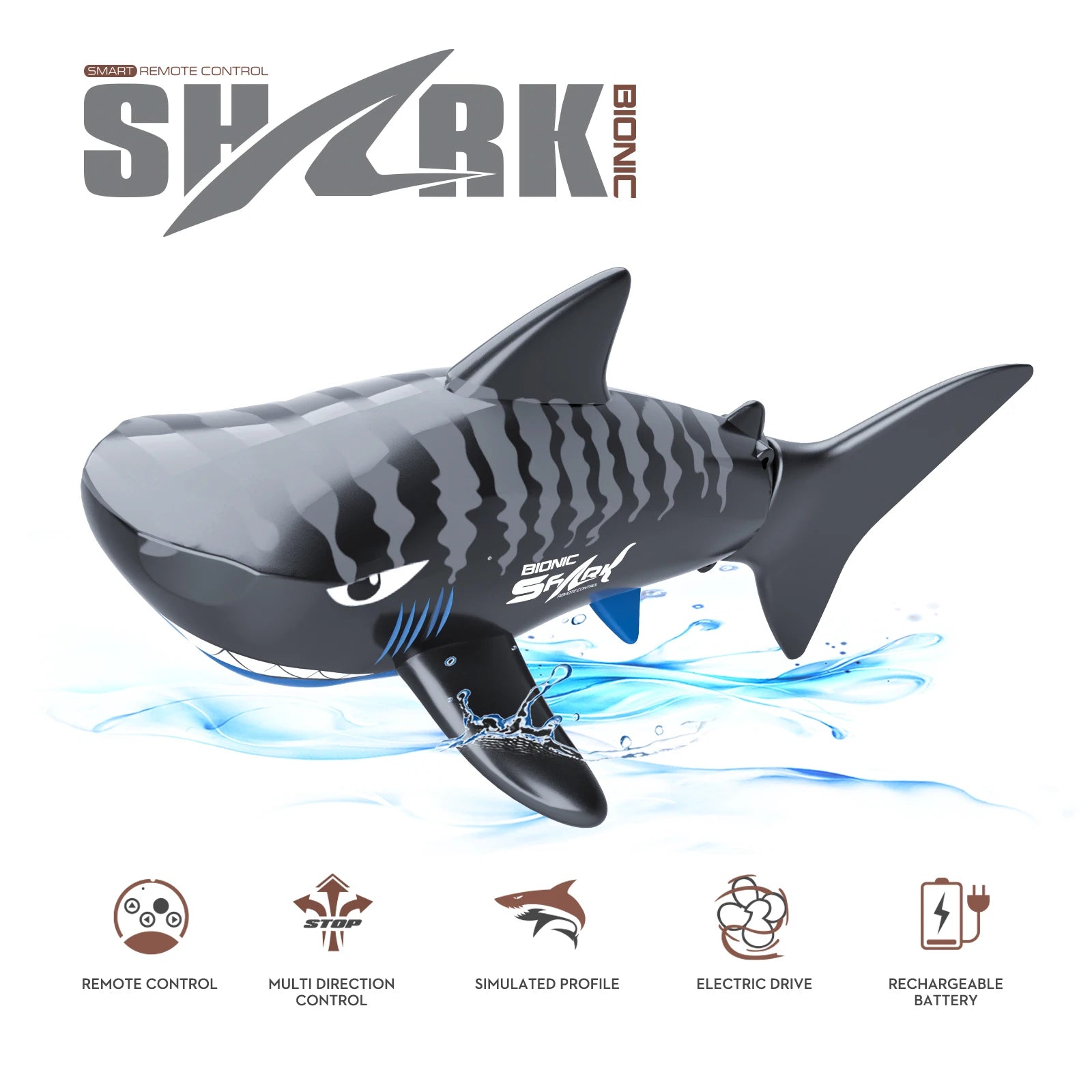 RC Shark for Pool Children Gift Electric Bionic Shark Remote Control Toys