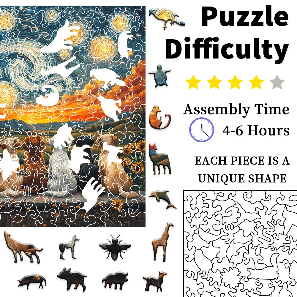 Build The Wooden Beautiful Star Sky – Jigsaw Puzzle Toy!