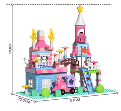 174PCS Girls Princess Castle Building Blocks Assembly Bricks Toys For Kids