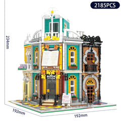 1859PCS City Car Repair Shop Architecture Building Blocks Street View Bricks Toy