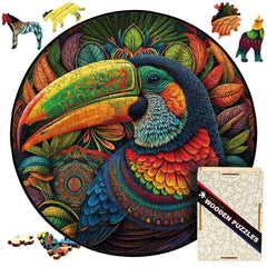 Build The Wooden Colorful Toucan – Animal Jigsaw Puzzle Toy!