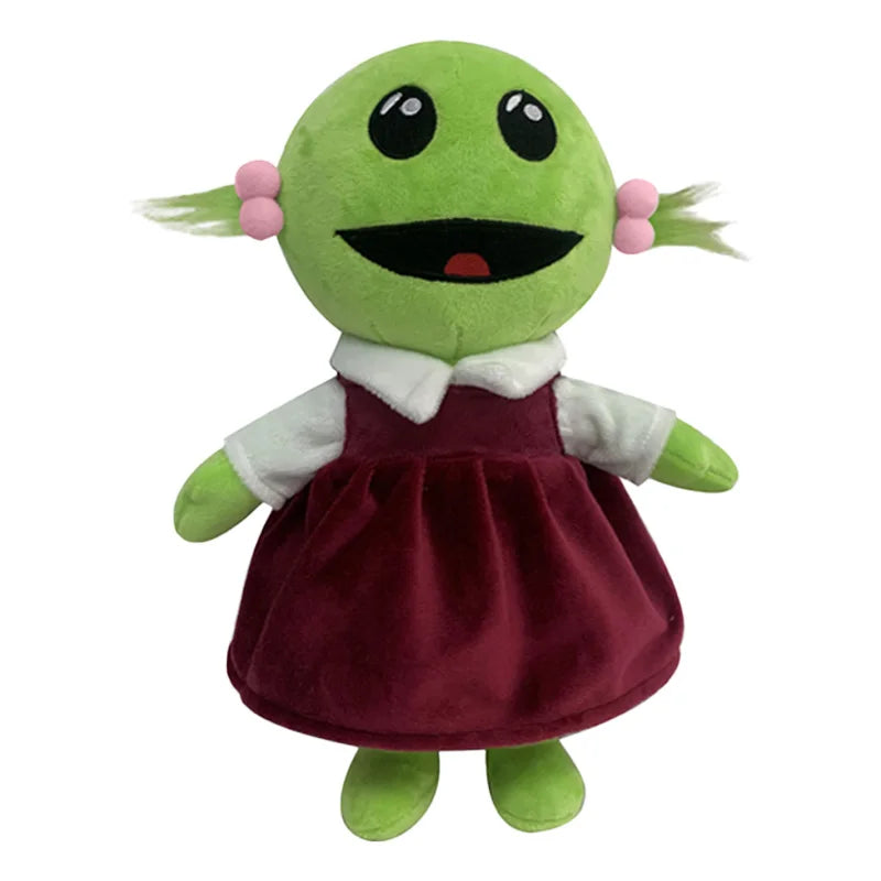 Cuddle with Nanalan Mona – Cute Green Alien Plush Cartoon Pillow Doll!