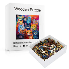 Build The Wooden Beautiful Cat Themed – Jigsaw Puzzle Toy!