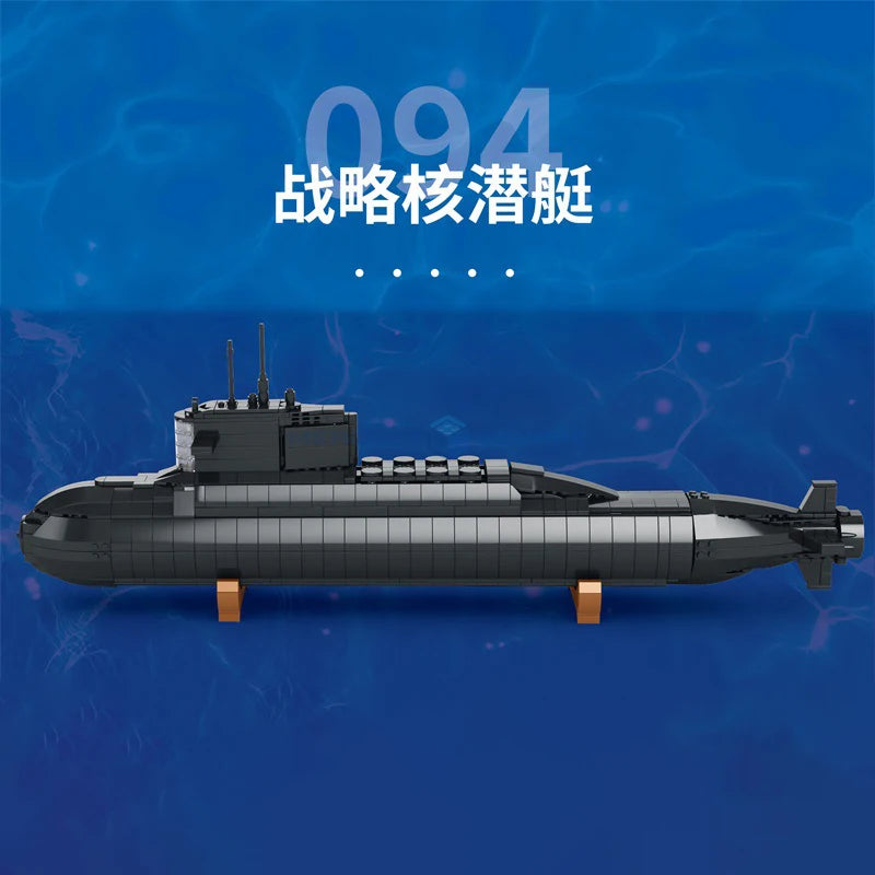 1498pcs Strategic Nuclear Submarine Modern Engineering Building Blocks Brick Toys