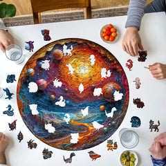 Build The Wooden Beautiful Artistic Galaxy Pattern – Jigsaw Puzzle Toy!