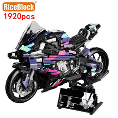 1920pcs Technical M1000 RR 42130 Model Building Kit Motorcycle Display Model Toy