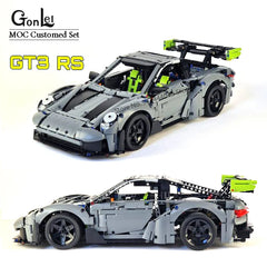 1687Pcs Technical MOC-42056 Medium Ver. GT3 RS Car Building Block Bricks Toys