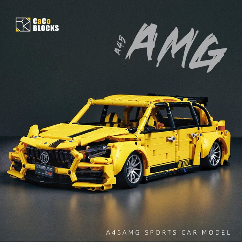 1870PCS Technical Benz's AMG Car Building Blocks Yellow Assemble Bricks Toys