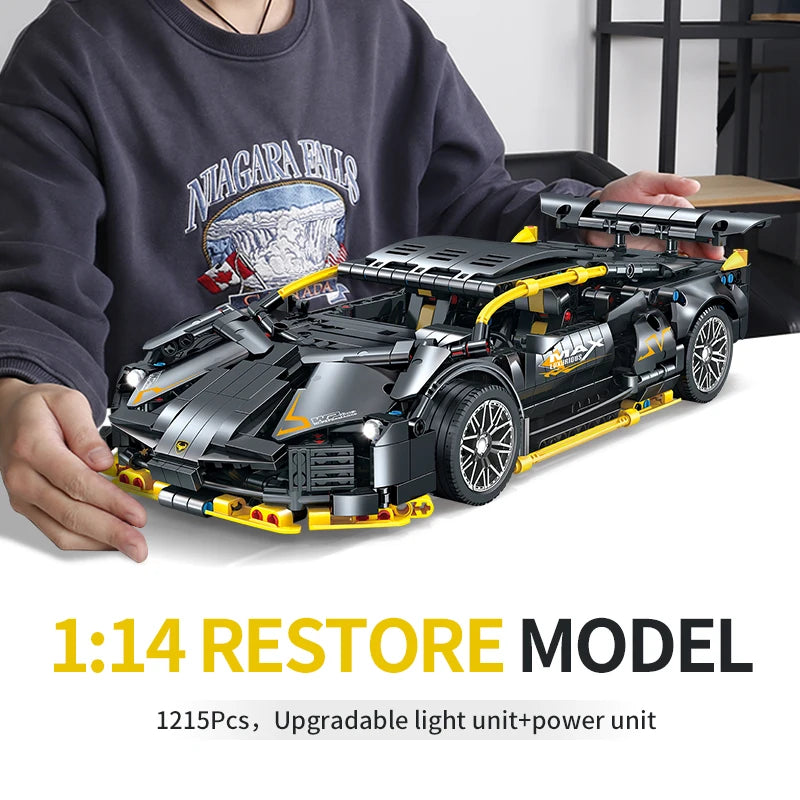 1229PCS Technical Lamborghini Sport Car Building Blocks Super Speed Vehicle Toys