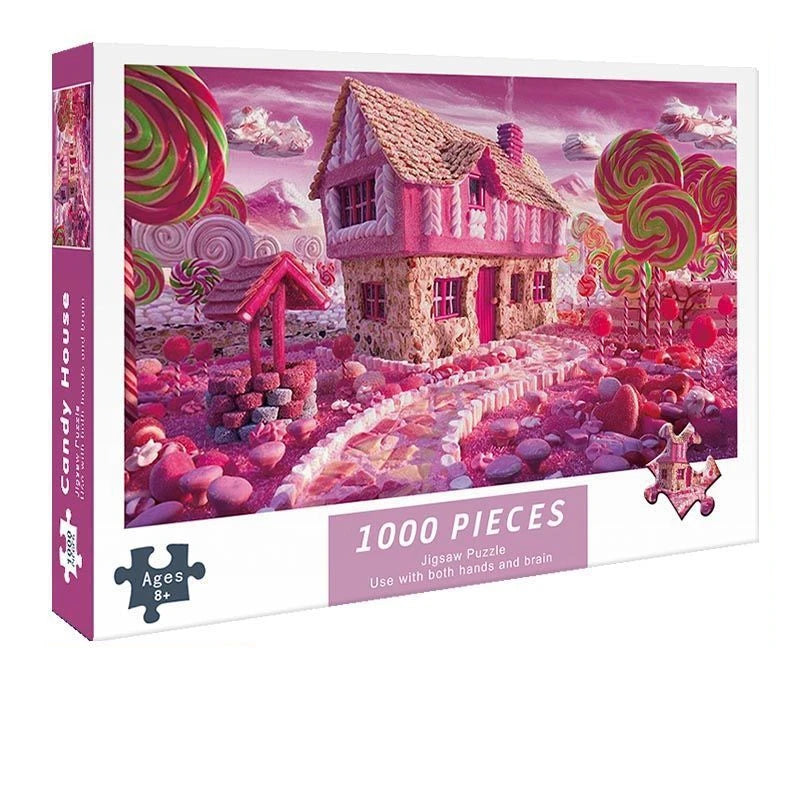 Build The Paper Pink Candy House – Jigsaw Puzzle Toy!