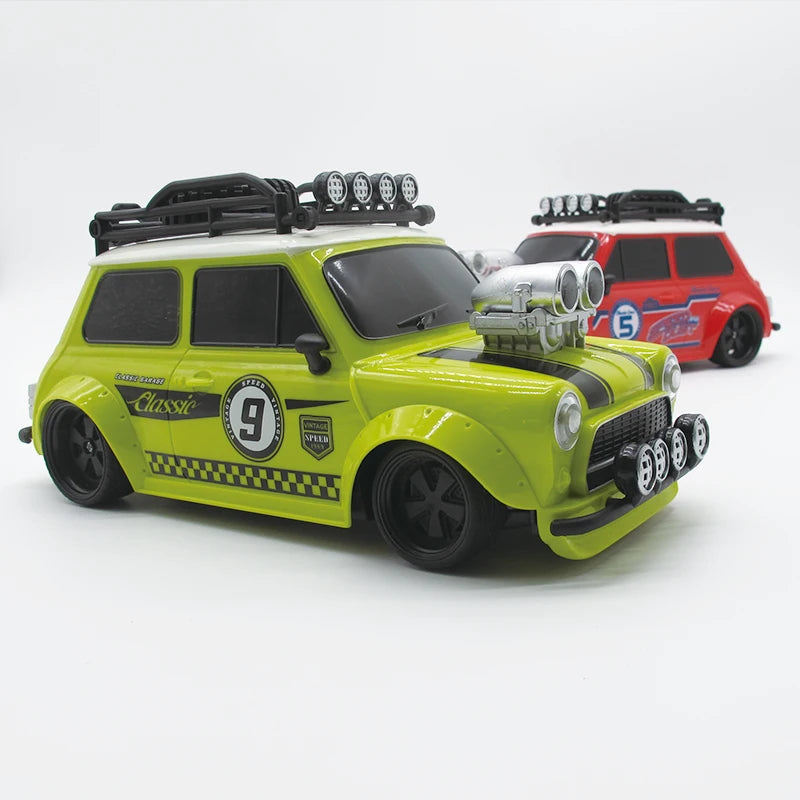 Drive the 1:18 Retro MINI RC Car – 4CH, High-Speed Modified Vehicle!