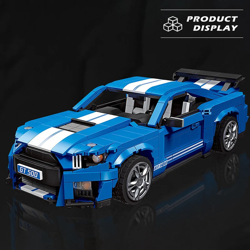 1494PCS High-Tech MUSTANG GT500 Car Model Building Blocks Assembly Bricks Toys