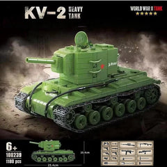 1180PCS Military Model KV-2 Heavy Tank Building Blocks World War II Bricks Toys