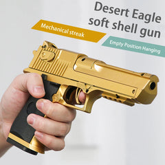 Continuous Firing Toy Pistol - High-Quality Desert Eagle, Soft Bullet Shooter!