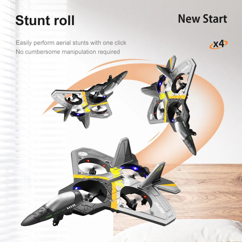 Control the RC Airplane – 2.4GHz Gravity Sensor Stunt Glider LED Jet!