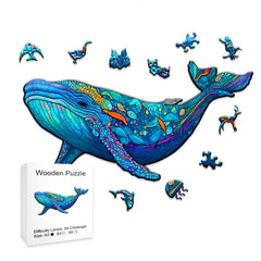 Build The Wooden Beautiful Whale – Animal Jigsaw Puzzle Toy!