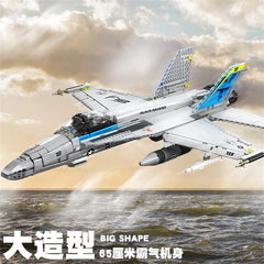 1713pcs Fighter Jet Building Blocks Military F/A-18 Hornet Airplane Bricks Toys