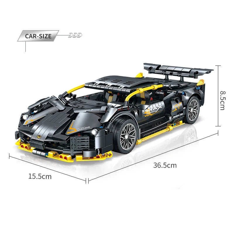 1229PCS Technical Lamborghini Sport Car Building Blocks Super Speed Vehicle Toys